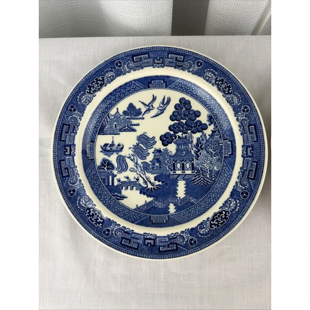 Set Of 2 Wedgwood of Etruria & Barlaston Willow Plate England Salad 8
